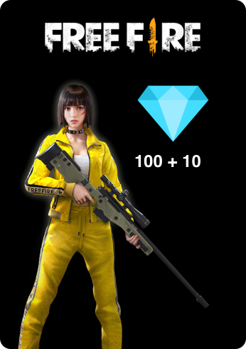 Garena Free Fire - 100 diamantes + 10% de bônus