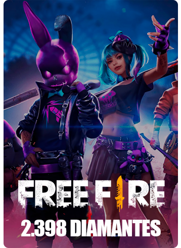 Recarga Jogo Free Fire 2180 Diamantes + 20% Bônus Digital - Gift Card Online