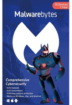 Malwarebytes Anti-Malware Premium (PC, Android, Mac) 10 Devices 1 Year - Malwarebytes Anti Malware Key - GLOBAL