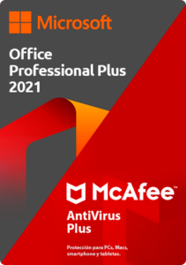 Office 2021 Pro Plus + Antivirus Mcafee