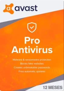 Avast Pro Antivirus 1 Año / 3 Dispositivos