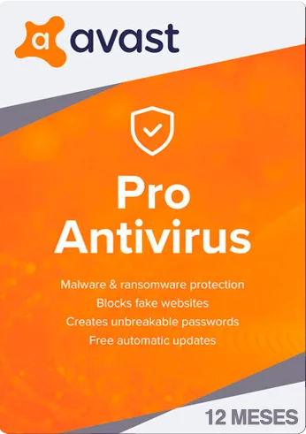 Avast Pro Antivirus 1 Año / 3 Dispositivos
