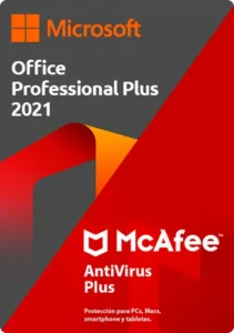 Office 2021 Pro Plus + Antivirus Mcafee