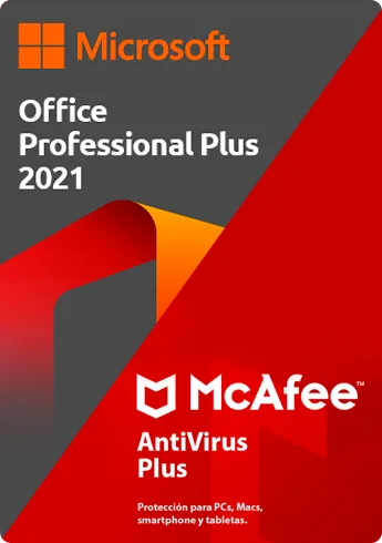 Office 2021 Pro Plus + Antivirus Mcafee
