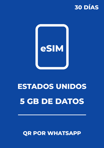 eSIM USA 5GB / 30 días - Datos móviles