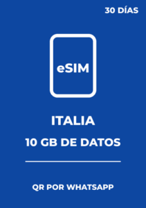 eSIM Italia 10GB / 30 días - Datos móviles