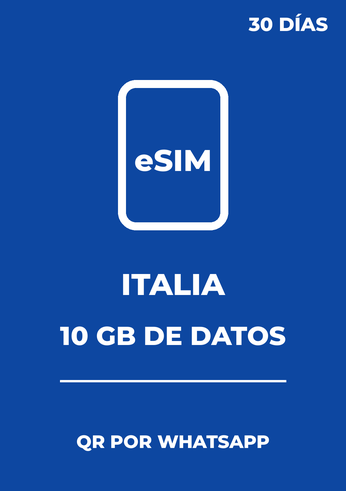 eSIM Italia 10GB / 30 días - Datos móviles