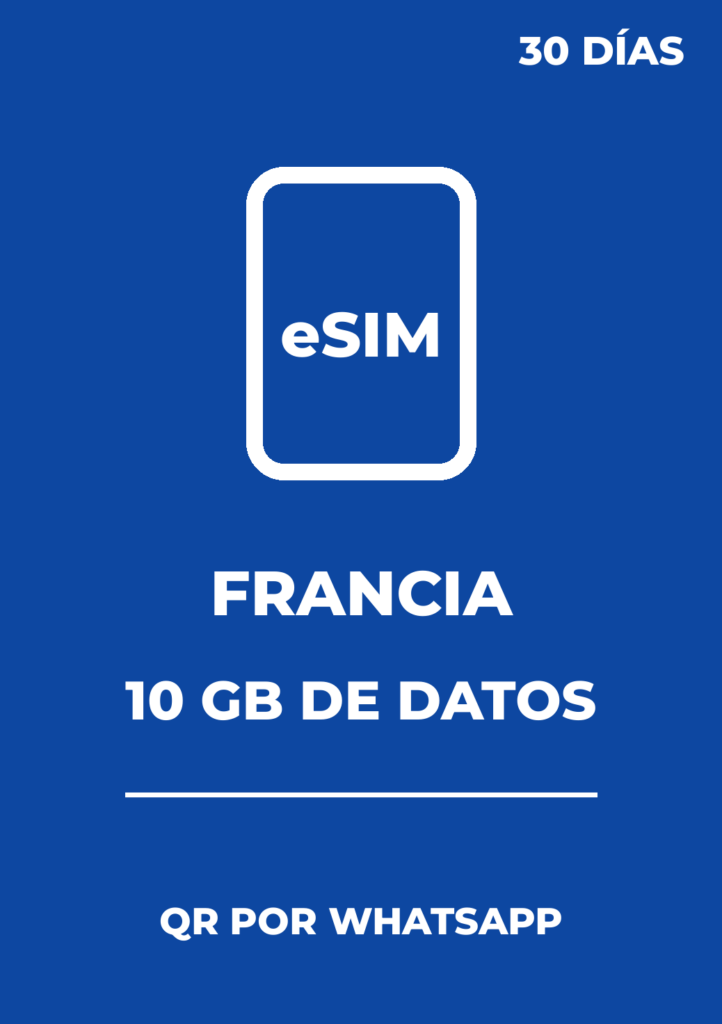 eSIM Francia 10GB / 30 días - Datos móviles