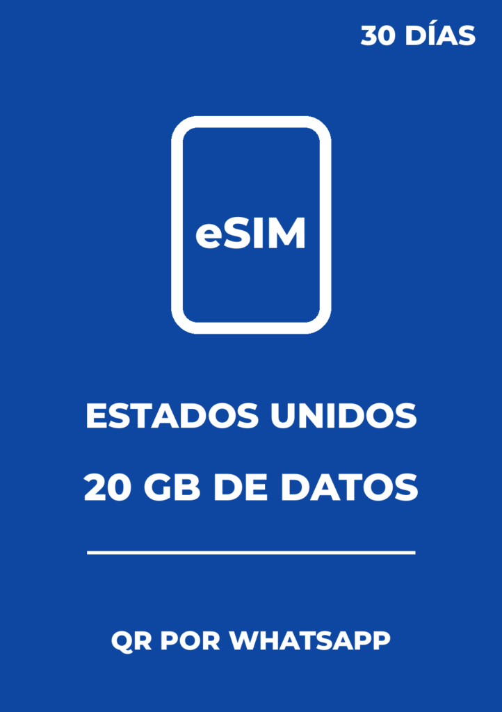 eSIM USA 20GB / 30 días - Datos móviles