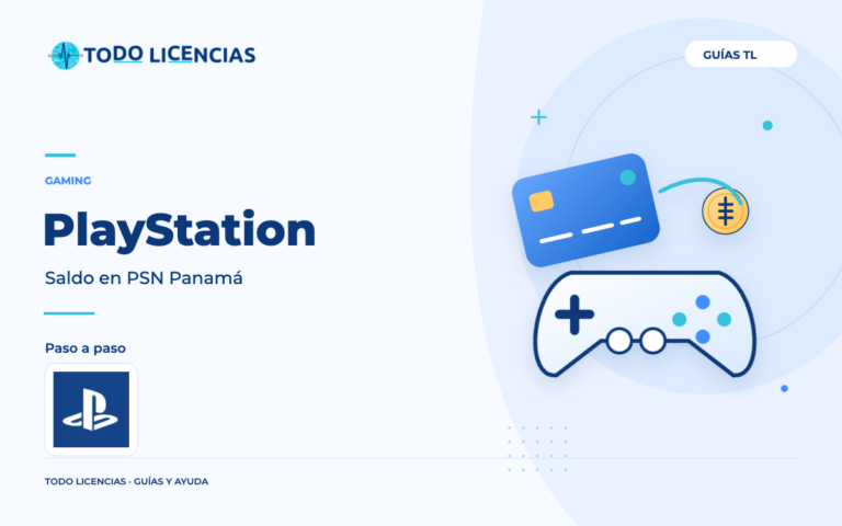 PlayStation: Saldo en PSN Panamá. Guía editorial de Todo Licencias con imagen de marca auténtica.
