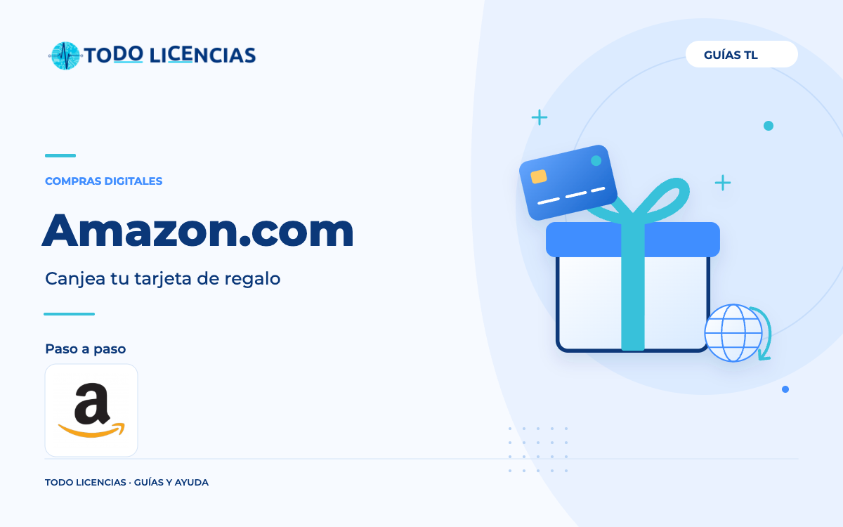 Amazon.com: Canjea tu tarjeta de regalo. Guía editorial de Todo Licencias con imagen de marca auténtica.